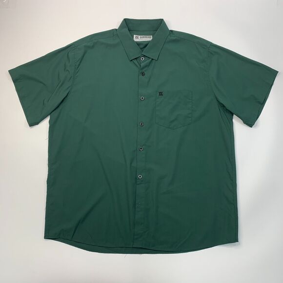 Dixxon Shirt Mens 3X Willow Green Short Sleeve Button Performance Bamboo Series - Picture 2 of 9